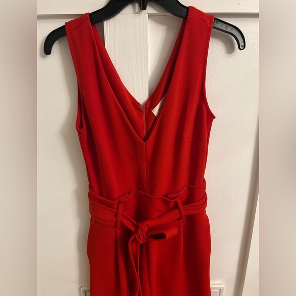 Anthropologie Cathy Structured Wide Leg Jumpsuit in red XS - Picture 5 of 7